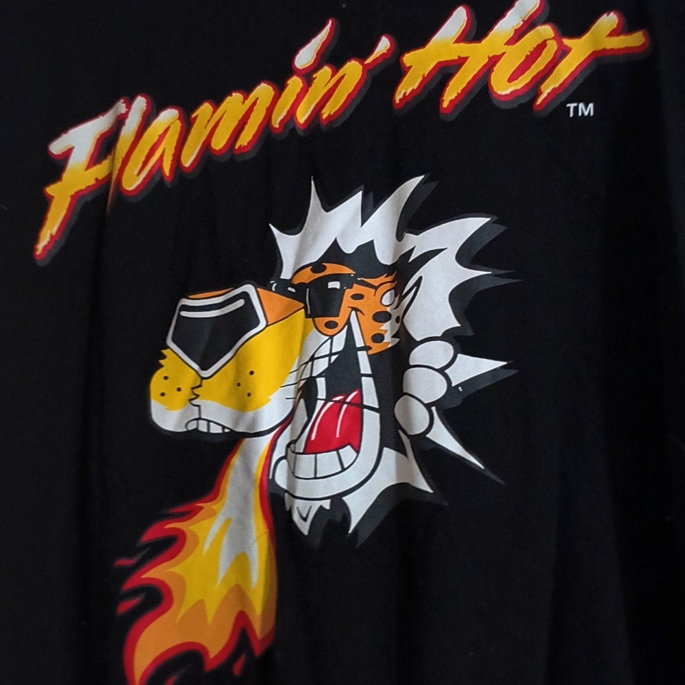 Forever 21 Chester Cheetah Flamin Hot Long Sleeve T- shirt